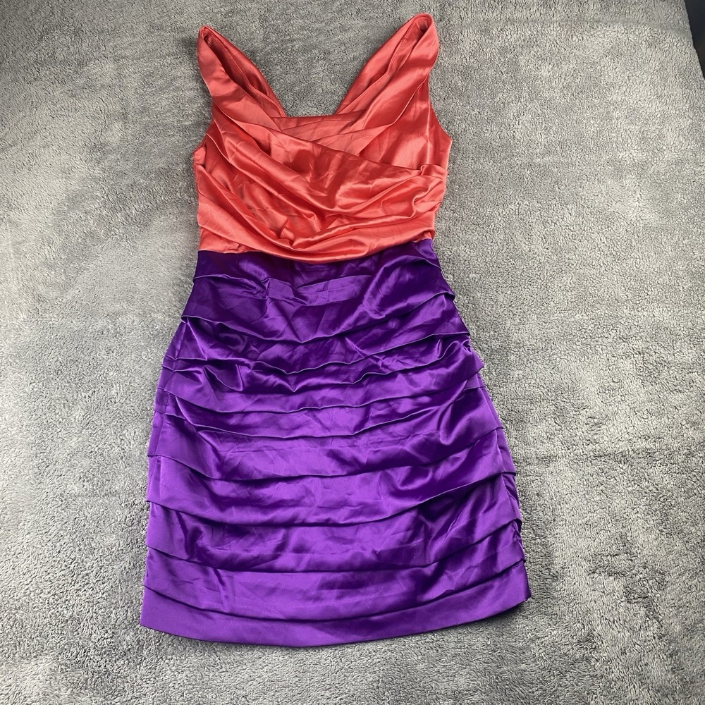 Express‎ Two Toned Ruched Dress Womens 0 Red Purple